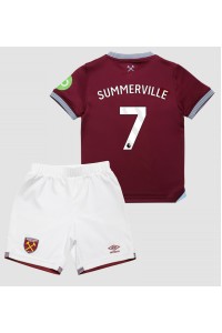 Fotbalové Dres West Ham United Crysencio Summerville #7 Dětské Domácí Oblečení 2025-26 Krátký Rukáv (+ trenýrky)